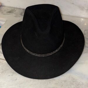 Resistol Chic Black Wide-Brim Hat with Studded Band